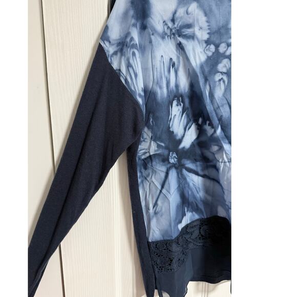 Chico's New Women's Floral Indigo Hope Pullover Sweater  Size 2/Large - Picture 13 of 14